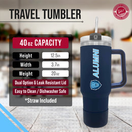 Columbia Lions Collegiate 40oz Stainless Steel Travel Tumbler with Handle for Alumni - Navy