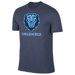 Columbia Lions Collegiate Adult Heathered Cotton Blend T-Shirt - Navy