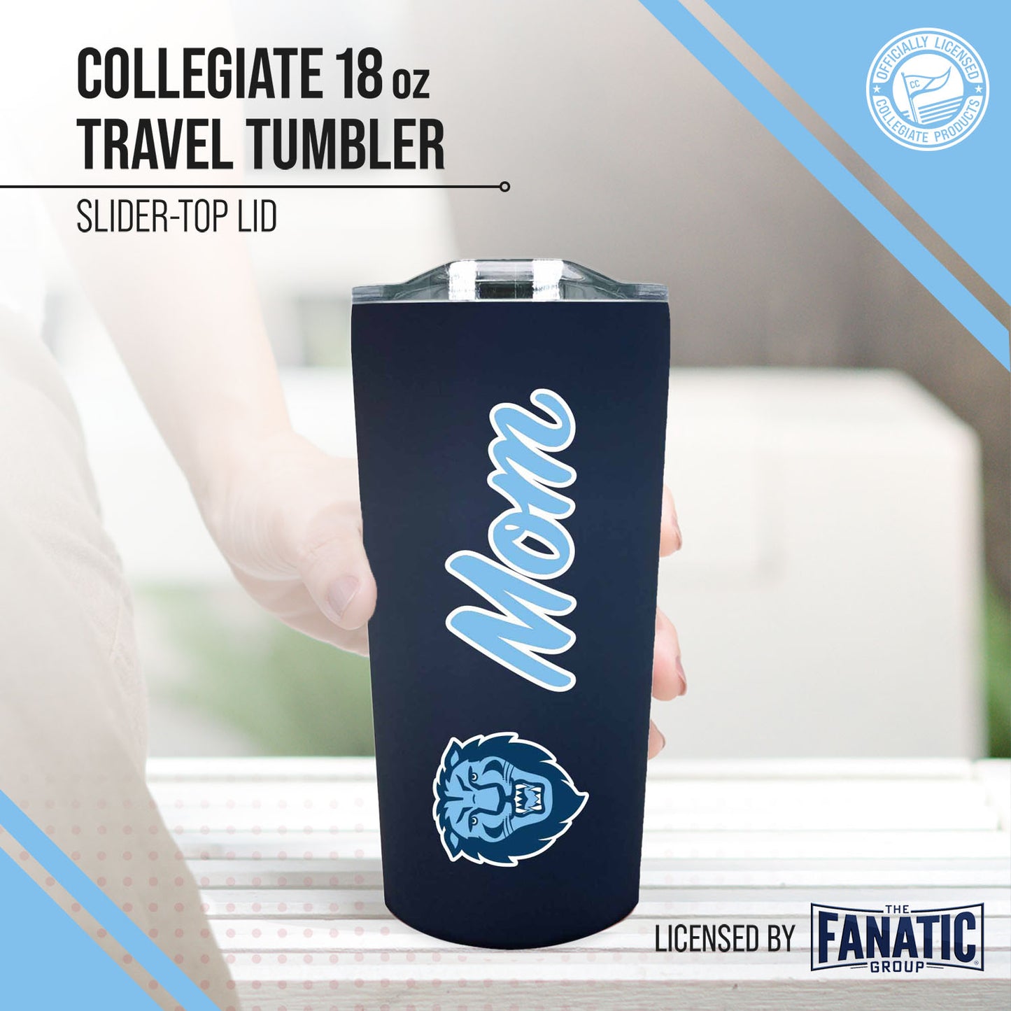 Columbia Lions NCAA Stainless Steel Travel Tumbler for Mom - Navy