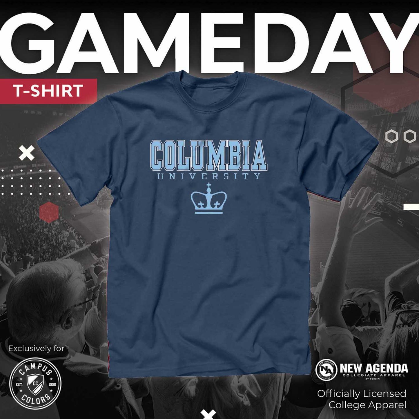 Columbia Lions NCAA Adult Gameday Cotton T-Shirt - Navy