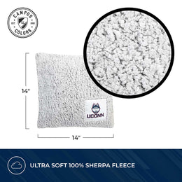 UCONN Huskies Two Tone Sherpa Throw Pillow - Team Color