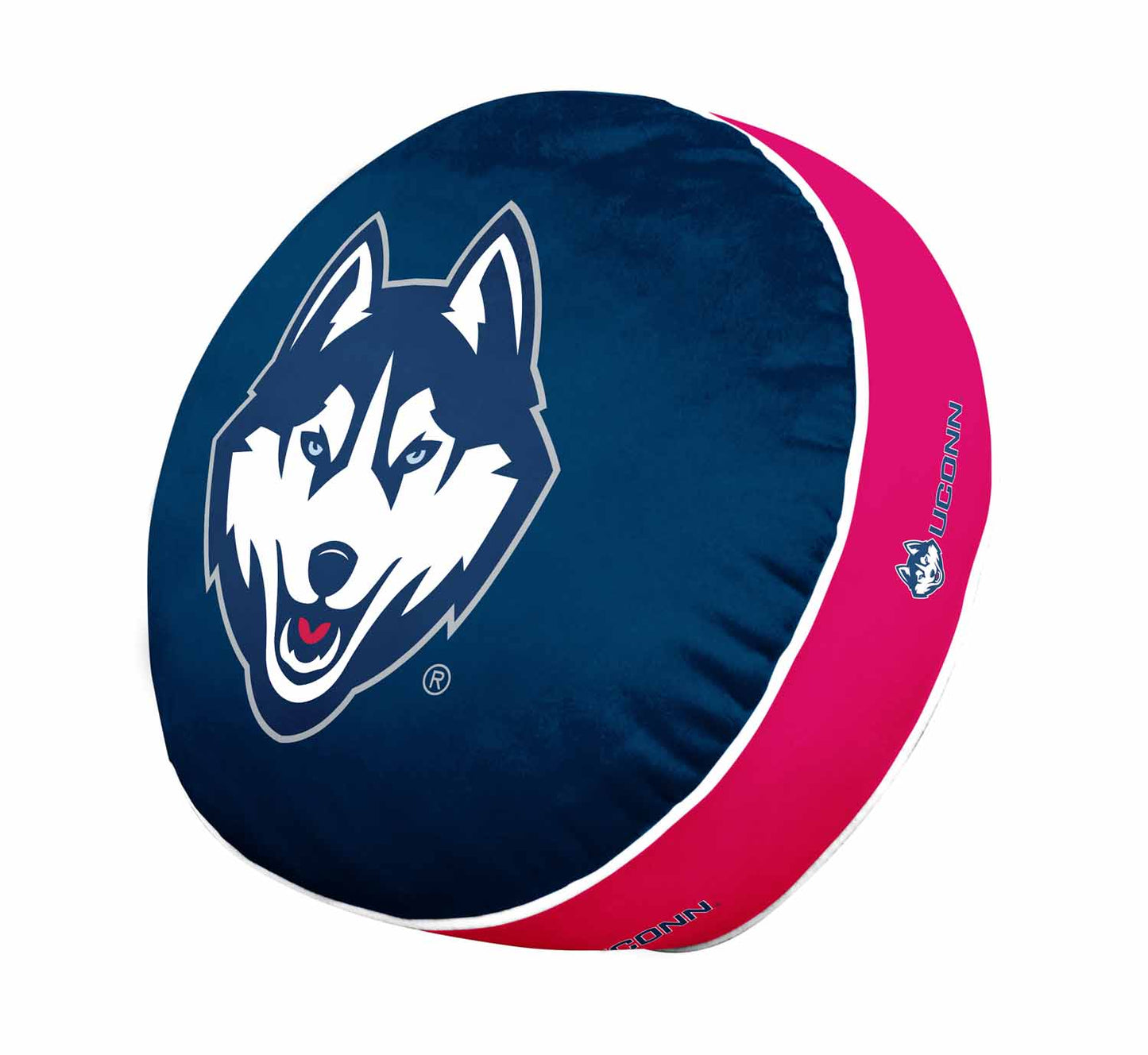 UCONN Huskies Team Logo 15 Inch Ultra Soft Stretch Plush Pillow - Navy