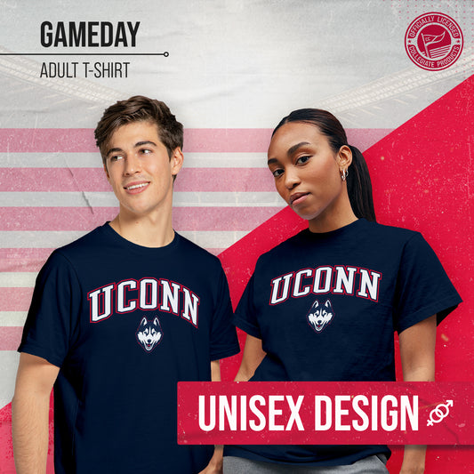 UCONN Huskies NCAA Adult Gameday Cotton T-Shirt - Navy