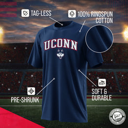 UCONN Huskies NCAA Adult Gameday Cotton T-Shirt - Navy