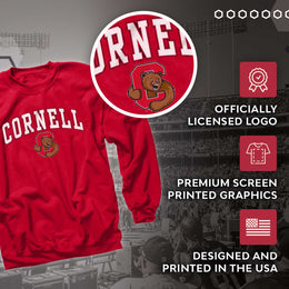 Cornell Big Red Campus Colors Adult Arch & Logo Soft Style Gameday Crewneck Sweatshirt  - Red
