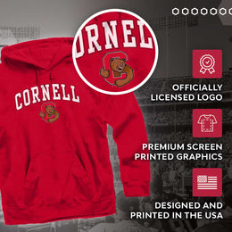 Cornell Big Red Campus Colors Adult Arch & Logo Soft Style Gameday Hooded Sweatshirt  - Red