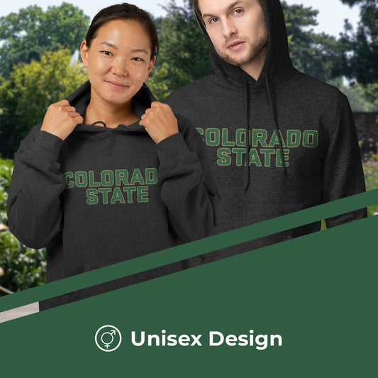 Colorado State Rams NCAA Adult Cotton Blend Charcoal Hooded Sweatshirt - Charcoal
