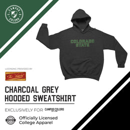 Colorado State Rams NCAA Adult Cotton Blend Charcoal Hooded Sweatshirt - Charcoal