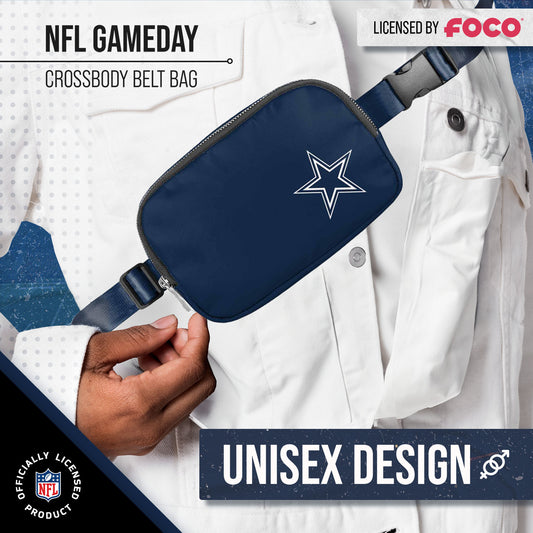 Dallas Cowboys NFL Gameday On The Move Crossbody Belt Bag - Navy