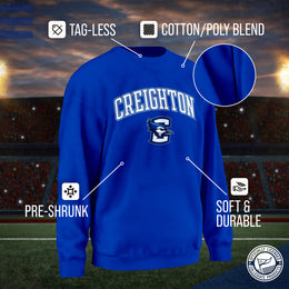 Creighton Bluejays Adult Arch & Logo Soft Style Gameday Crewneck Sweatshirt - Royal