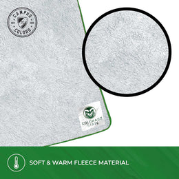 Colorado State Rams NCAA Silk Sherpa College Throw Blanket - Kelly Green