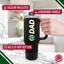 Colorado State Rams Collegiate 40oz Stainless Steel Travel Tumbler with Handle for Dad - Black