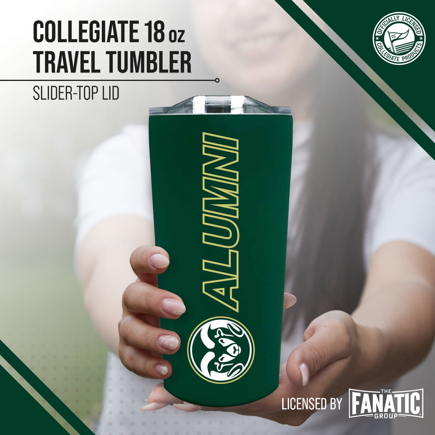 Colorado State Rams NCAA Stainless Steel Travel Tumbler for Alumni - Green