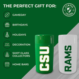Colorado State Rams College and University 2-Pack Shot Glasses - Team Color