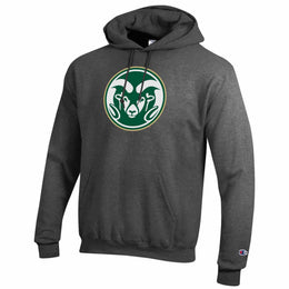 Colorado State Rams Adult Mascot Fleece Hooded Sweatshirt - Charcoal