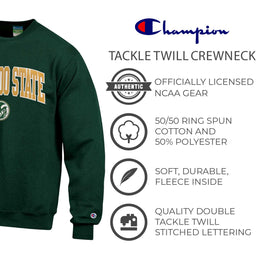 Colorado State Rams Adult Tackle Twill Crewneck - Green