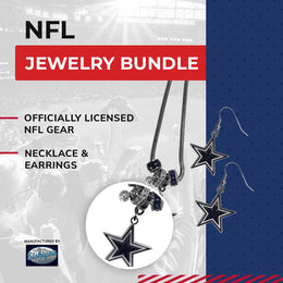 Dallas Cowboys NFL Game Day Necklace and Earrings - Silver