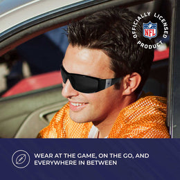 Dallas Cowboys NFL Black Chrome Sunglasses with Visor Clip Bundle - Black