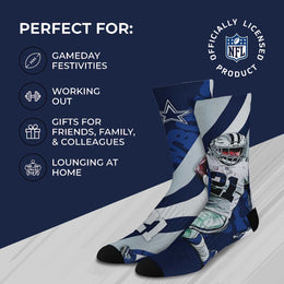 Dallas Cowboys NFL Adult Player Stripe Sock - Navy