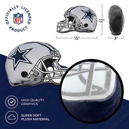 Dallas Cowboys NFL Helmet Football Super Soft Plush Pillow - Blue