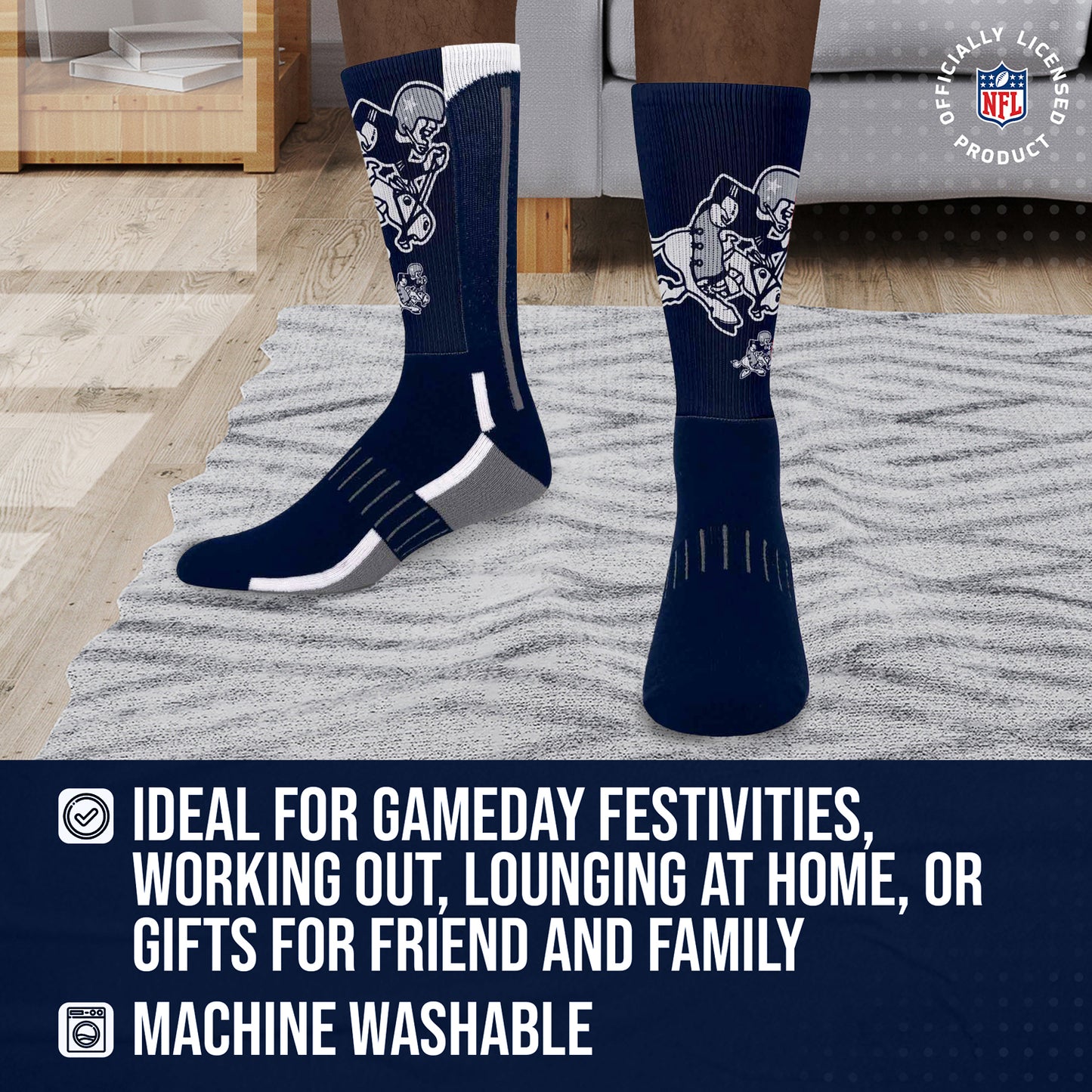 Dallas Cowboys NFL V Curve  Socks - Team Color