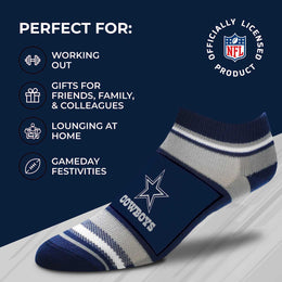 Dallas Cowboys NFL Adult Marquis Addition No Show Socks - Navy