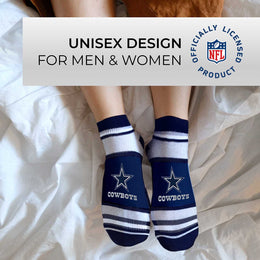 Dallas Cowboys NFL Adult Marquis Addition No Show Socks - Navy