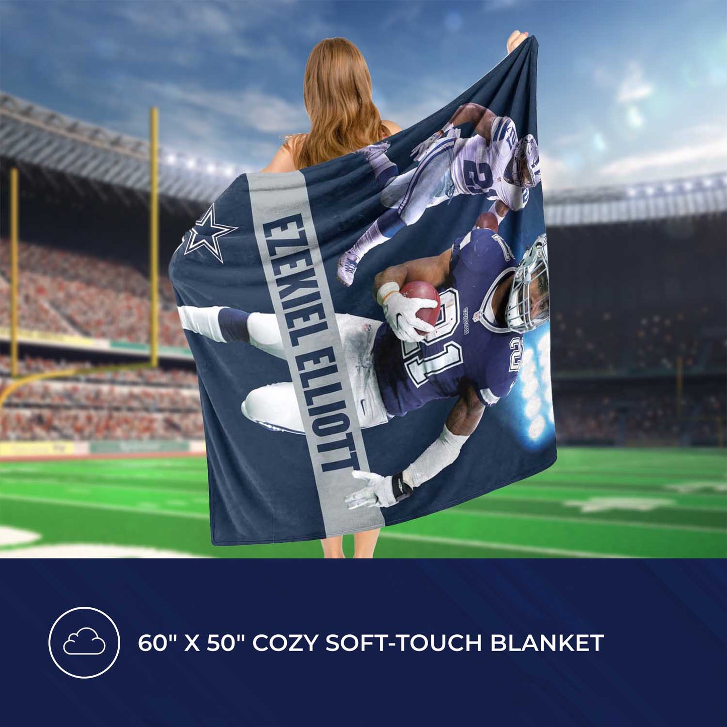 Dallas Cowboys NORTHWEST NFL  Silk Touch Throw Blanket - Navy