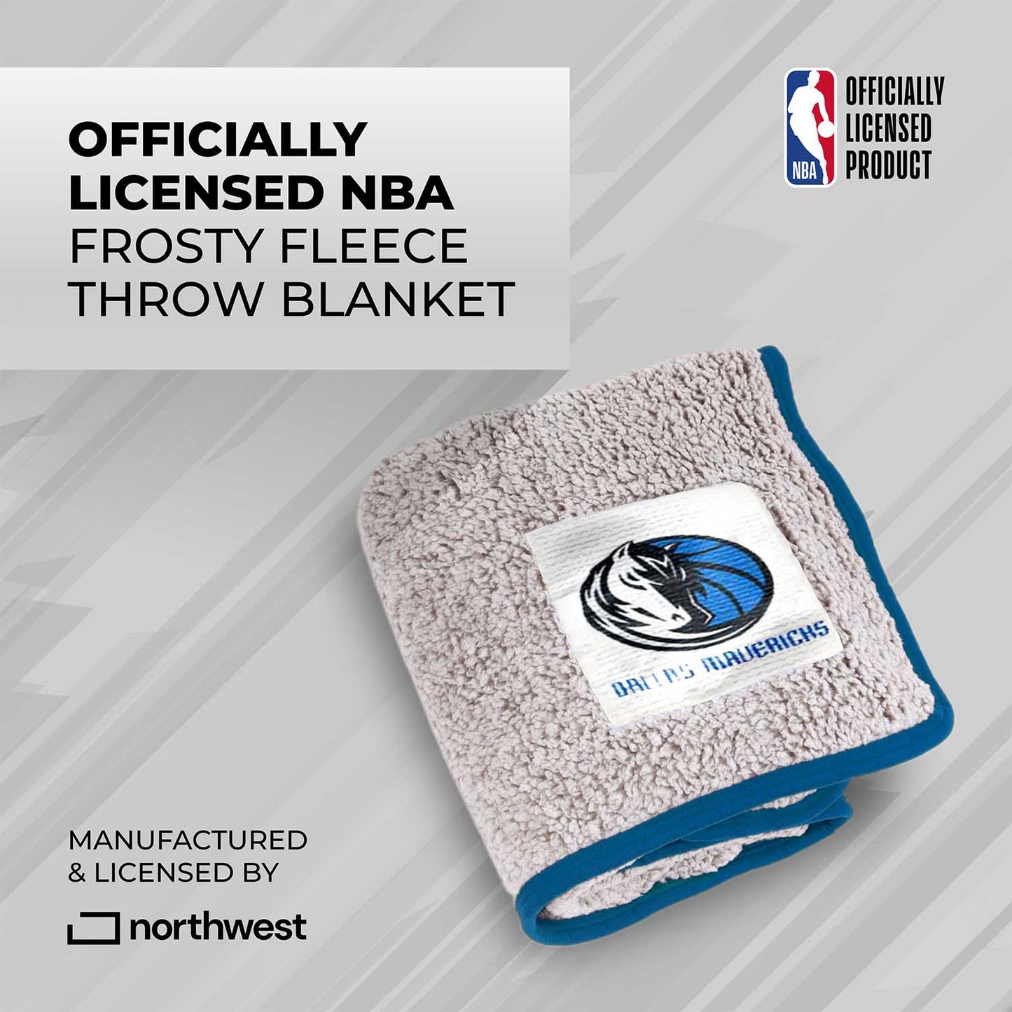 Dallas Mavericks NBA Silk Touch Sherpa Throw Blanket - Navy