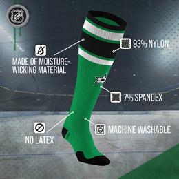 Dallas Stars NHL Adult Knee High-Performance Socks - Green