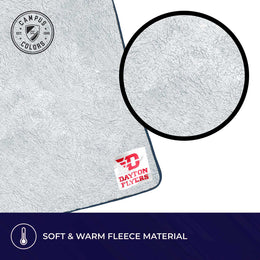 Dayton Flyers NCAA Silk Sherpa College Throw Blanket - Navy