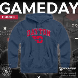 Dayton Flyers Adult Arch & Logo Soft Style Gameday Hooded Sweatshirt - Navy