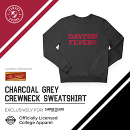 Dayton Flyers NCAA Adult Charcoal Crewneck Fleece Sweatshirt - Charcoal
