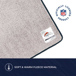 Denver Broncos NFL Silk Touch Sherpa Throw Blanket - Navy