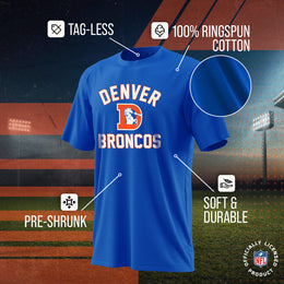 Denver Broncos NFL Adult Retro Gameday Unisex T-Shirt - Royal