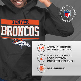Denver Broncos NFL Adult Gameday Charcoal Hooded Sweatshirt - Charcoal