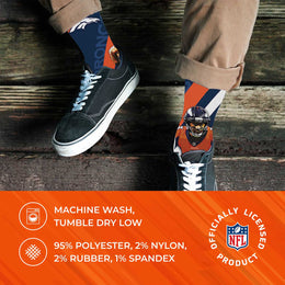 Denver Broncos NFL Adult Player Stripe Sock - Navy