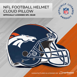 Denver Broncos NFL Helmet Football Super Soft Plush Pillow - Orange