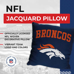 Denver Broncos NFL Decorative Football Throw Pillow - Navy