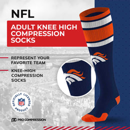 Denver Broncos NFL Adult Knee High-Performance Socks - Navy