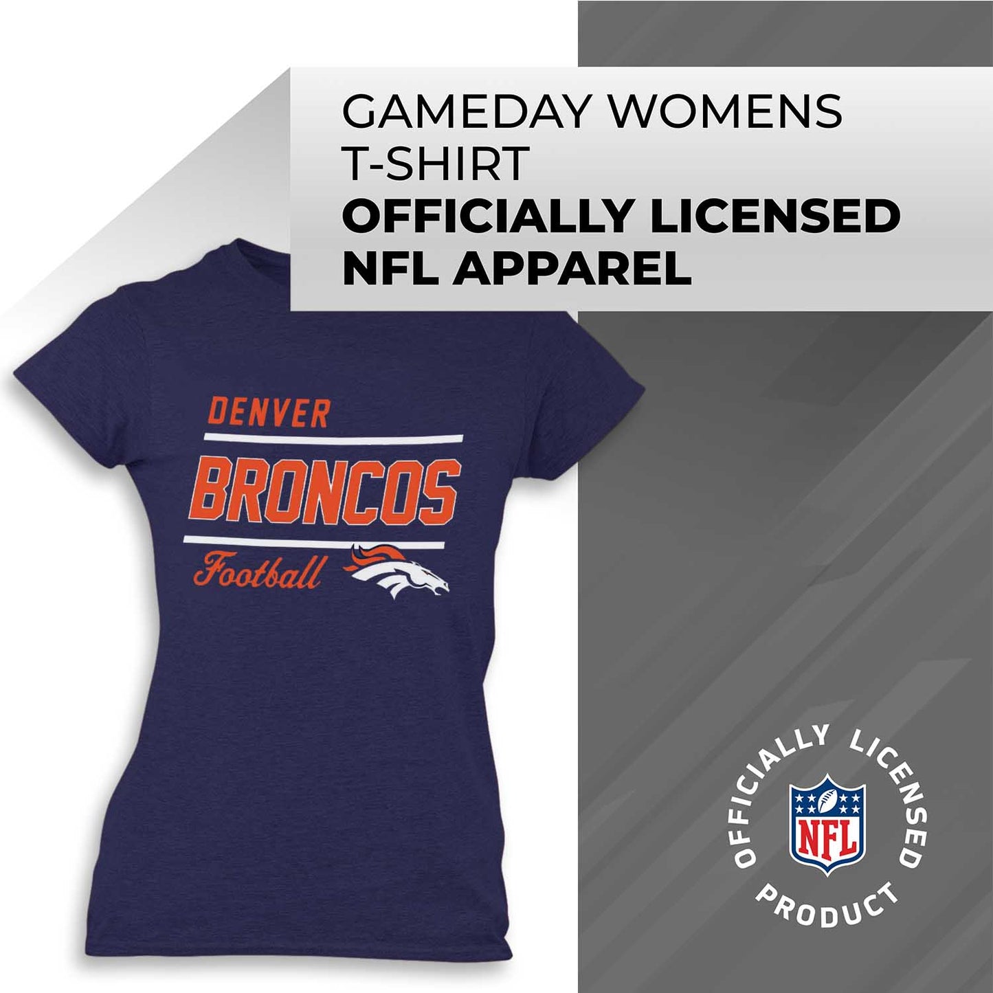Denver Broncos NFL Gameday Women's Relaxed Fit T-shirt - Navy