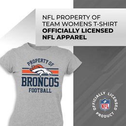 Denver Broncos NFL Womens Short Sleeve Property of Tshirt - Gray