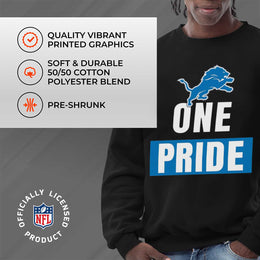 Detroit Lions NFL Adult Slogan Crewneck Sweatshirt - Black