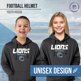 Detroit Lions NFL Youth Football Helmet Hood - Charcoal