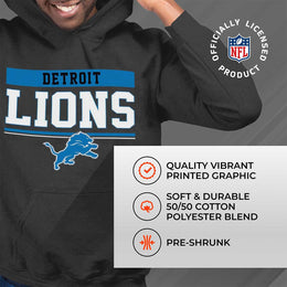 Detroit Lions NFL Adult Gameday Charcoal Hooded Sweatshirt - Charcoal