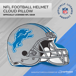 Detroit Lions NFL Helmet Football Super Soft Plush Pillow - Blue