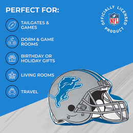 Detroit Lions NFL Helmet Football Super Soft Plush Pillow - Blue