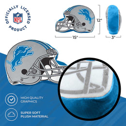 Detroit Lions NFL Helmet Football Super Soft Plush Pillow - Blue