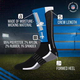 Detroit Lions NFL V Curve  Socks - Team Color