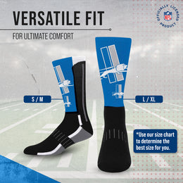 Detroit Lions NFL V Curve  Socks - Team Color